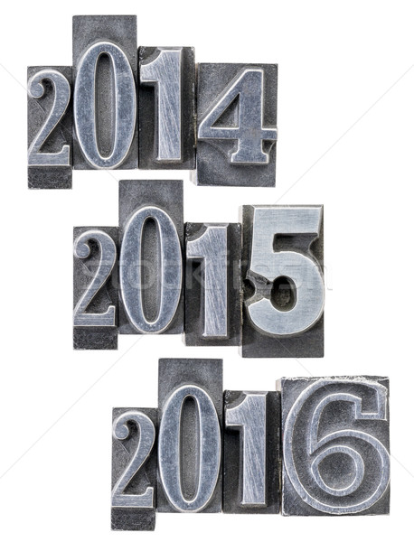 évek 2014 2015 2016 izolált számok Stock fotó © PixelsAway