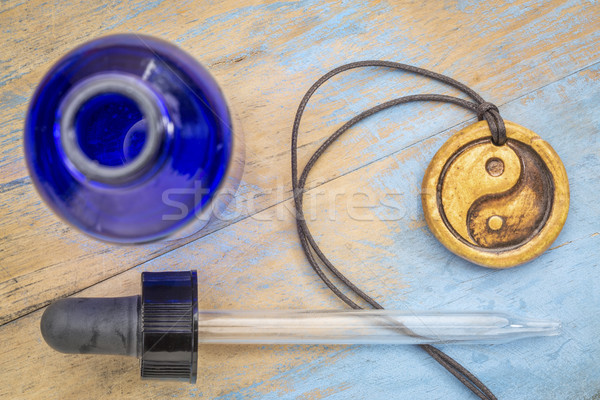Aromaterápia yin yang illóolaj kerámia szimbólum szem Stock fotó © PixelsAway