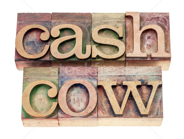 cash cow in wood type Stock photo © PixelsAway