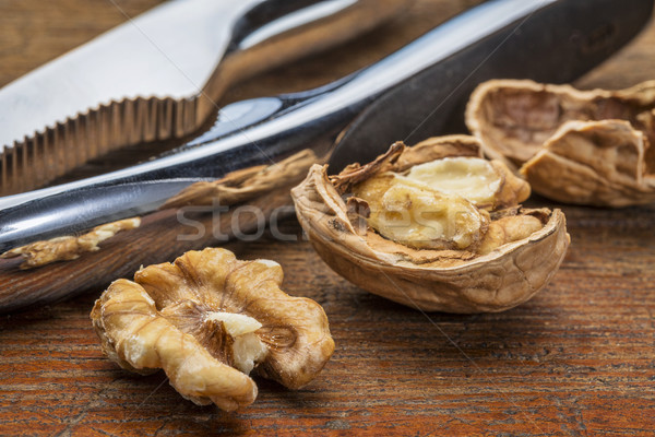 Stock foto: Tannenhäher · Englisch · Grunge · Holz · Textur · abstrakten