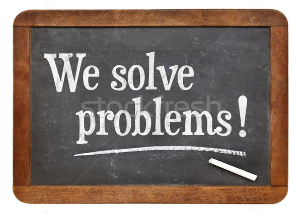 çözmek sorunları hizmet pazarlama metin bağbozumu Stok fotoğraf © PixelsAway