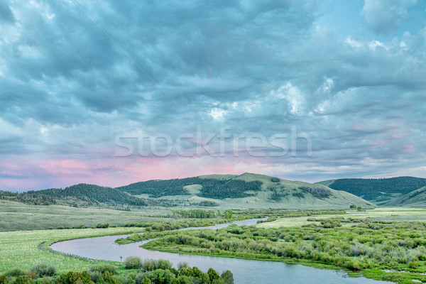 dusk over North Platte River in Colorado Stock photo © PixelsAway