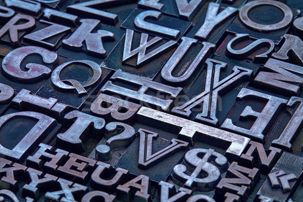 letterpress metal type abstract Stock photo © PixelsAway