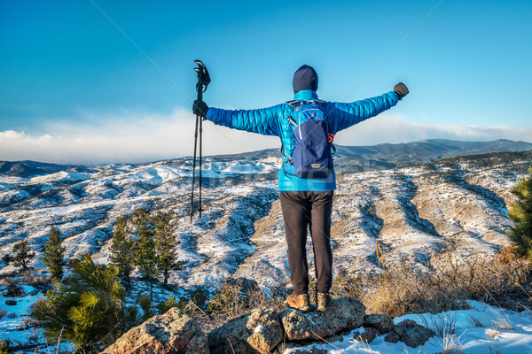 winter hiking Rocky Mountains foothills Stock photo © PixelsAway