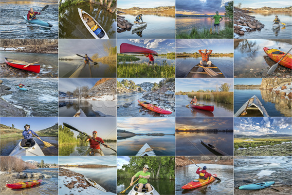 kayak and canoe picture collection Stock photo © PixelsAway