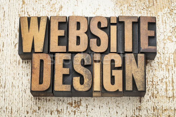 website design in wood type Stock photo © PixelsAway