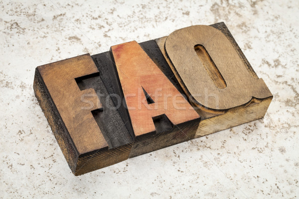 Souvent questions faq acronyme texte vintage Photo stock © PixelsAway