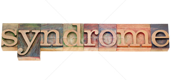 Szindróma szó magasnyomás izolált szöveg Stock fotó © PixelsAway