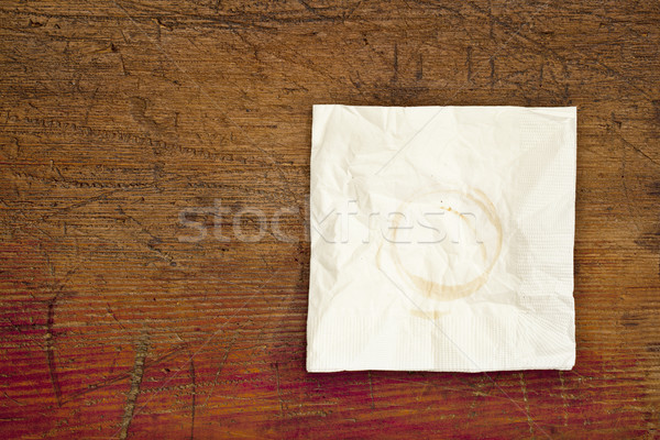 napkin with coffee stains Stock photo © PixelsAway