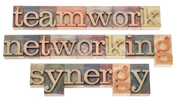 teamwork, networking and synergy Stock photo © PixelsAway