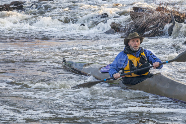 sea kayak on a river Stock photo © PixelsAway