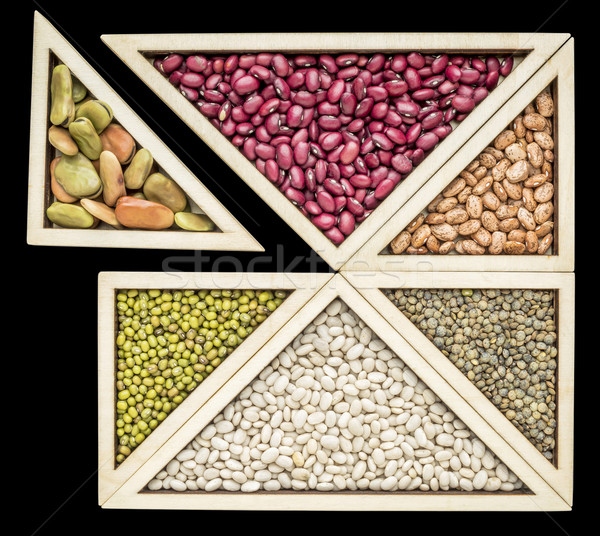 bean and lentil  tangram abstract Stock photo © PixelsAway