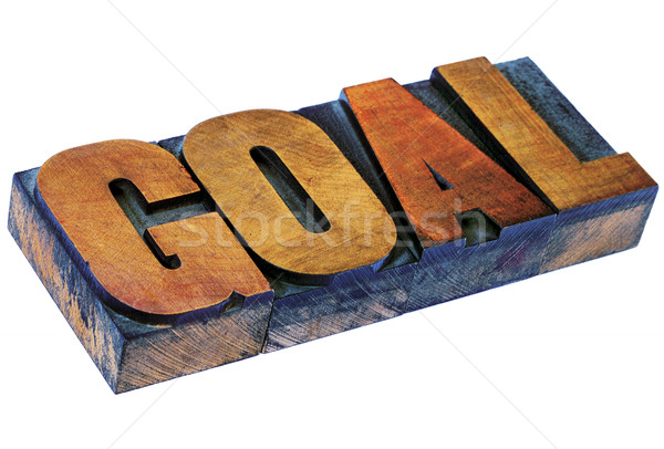 goal word in letterpress wood type Stock photo © PixelsAway