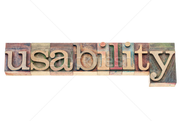usability word in wood type Stock photo © PixelsAway