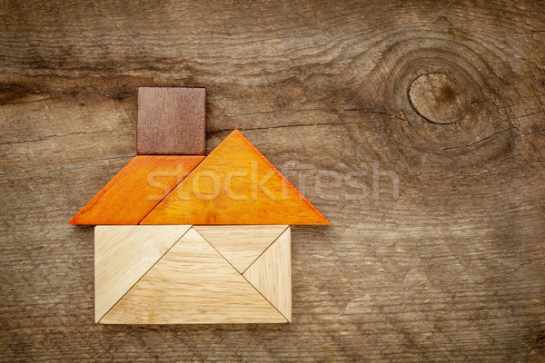 abstract tangram house Stock photo © PixelsAway