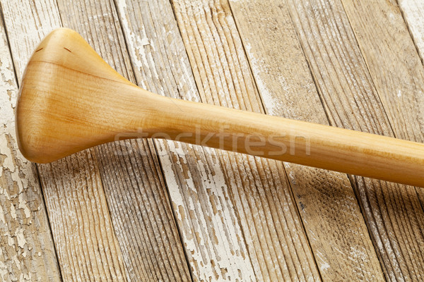 Kano greep houten grunge geschilderd witte Stockfoto © PixelsAway