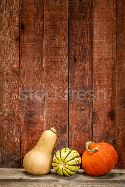 winter squash and barn wood Stock photo © PixelsAway