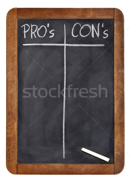 blank list of pro and contra arguments Stock photo © PixelsAway