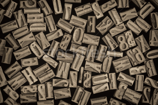 letters and numbers in letterpress wood type Stock photo © PixelsAway