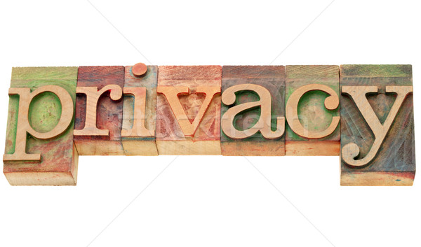 privacy word in letterpress type Stock photo © PixelsAway