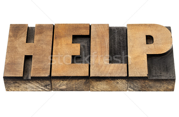 help word in wood type Stock photo © PixelsAway
