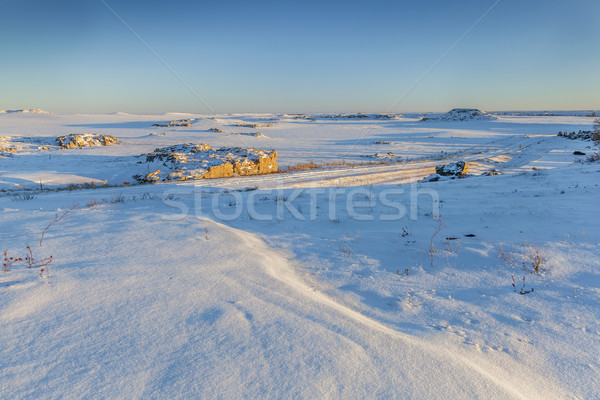 Colorado pradera invierno rock cubierto nieve Foto stock © PixelsAway