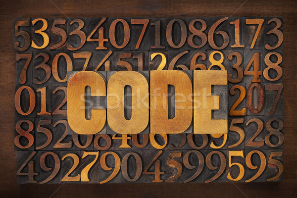 code word on number background Stock photo © PixelsAway