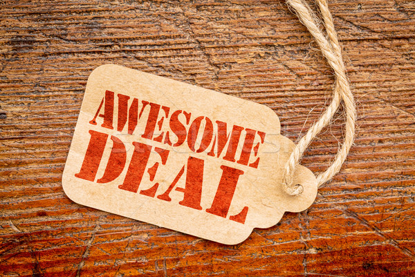awesome deal sign -  price tag Stock photo © PixelsAway