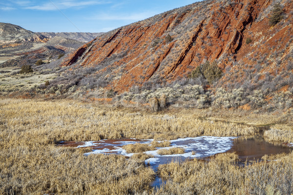 creek, swamp and red mountains Stock photo © PixelsAway