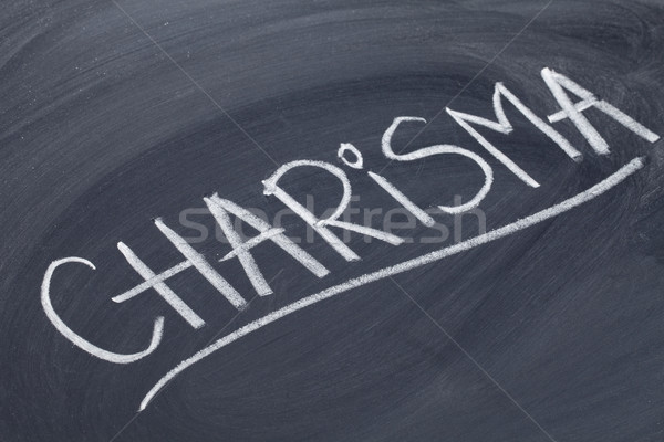charisma word on blackboard Stock photo © PixelsAway