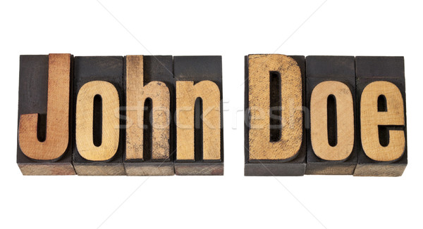 John Doe name  in wood type Stock photo © PixelsAway
