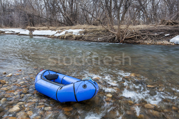 Fluss Licht Floß benutzt Forschungsreise Abenteuer Stock foto © PixelsAway
