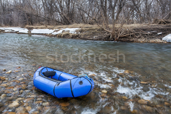 Rivier licht vlot gebruikt expeditie avontuur Stockfoto © PixelsAway