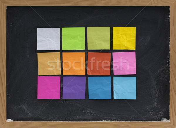 colorful sticky notes on blackboard Stock photo © PixelsAway