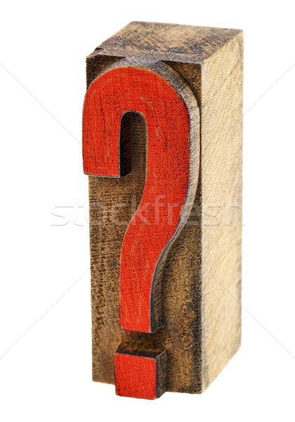 question mark in wood type Stock photo © PixelsAway