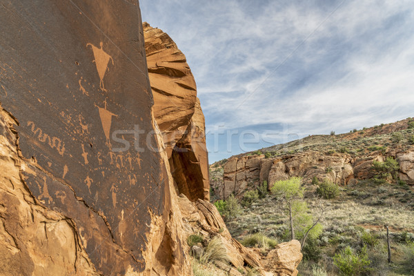 petroglyph sandstone panel  Stock photo © PixelsAway