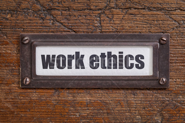 work ethics file  label Stock photo © PixelsAway