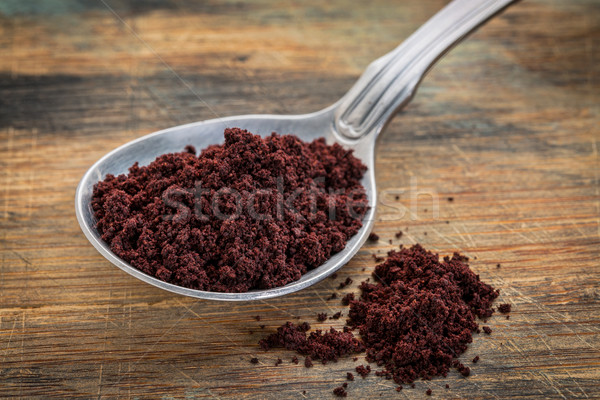 acai berry powder on tablespoon Stock photo © PixelsAway