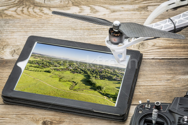 Stock photo: drone aerial photography concept