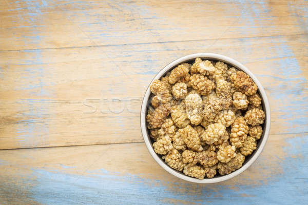 Weiß Maulbeere Beeren wenig Keramik Schüssel Stock foto © PixelsAway