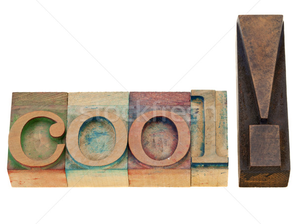 cool exclamation in letterpress type Stock photo © PixelsAway