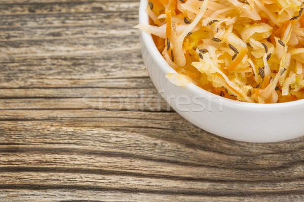 Crauti insalata carota cumino semi olio d'oliva Foto d'archivio © PixelsAway