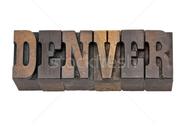 Colorado Stadt isoliert Wort Jahrgang Buchdruck Stock foto © PixelsAway