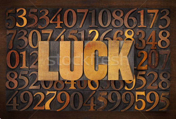 luck word in wood type Stock photo © PixelsAway