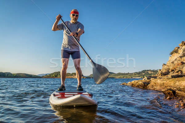 stand up paddling (SUP) in Colorado Stock photo © PixelsAway