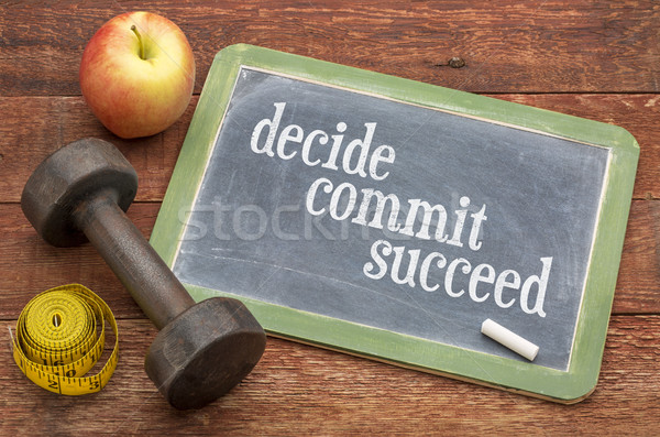 Decide, commit, succeed concept Stock photo © PixelsAway