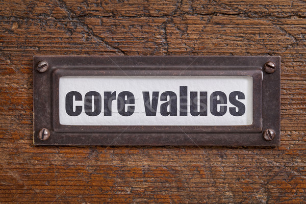 core values - file cabinet label Stock photo © PixelsAway