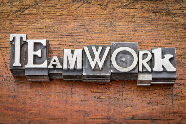 teamwork word in metal type Stock photo © PixelsAway