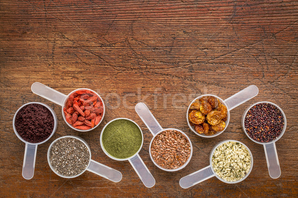 superfood seed, berry, powder and grain Stock photo © PixelsAway