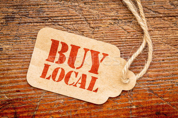 buy local sign  on a price tag Stock photo © PixelsAway